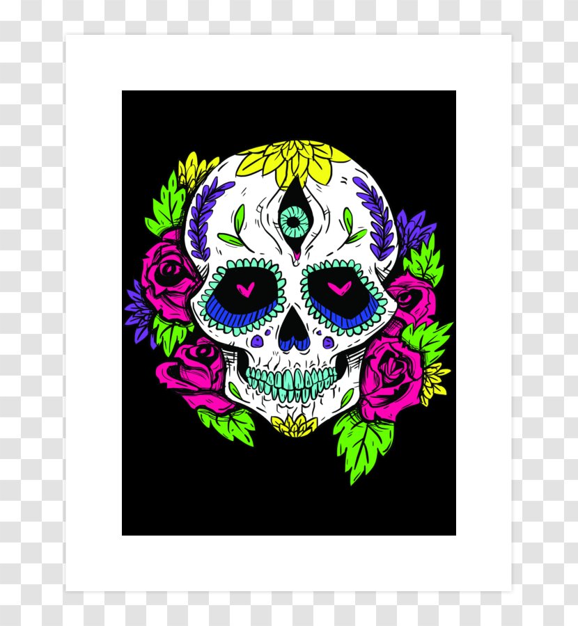 La Calavera Catrina T-shirt Skull Day Of The Dead - Bone Transparent PNG