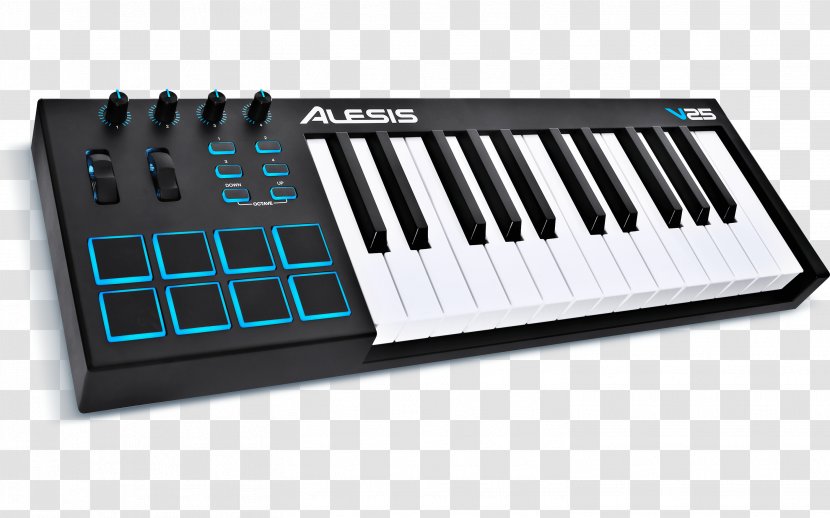 MIDI Keyboard Controllers Alesis Musical Instruments - Frame - Piano Keys Transparent PNG