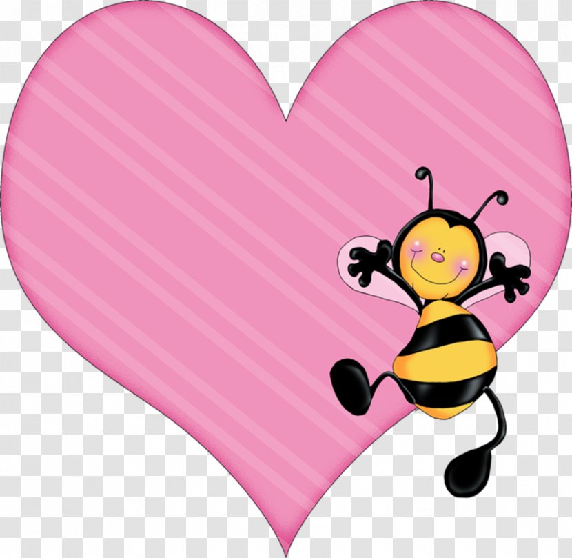 Honey Bee Insect Heart Clip Art - Frame - Wasp Transparent PNG