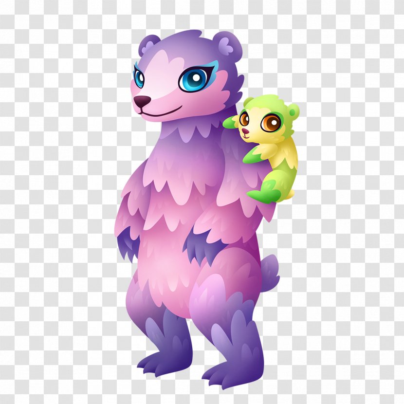 Carnivora Cartoon Pink M Stuffed Animals & Cuddly Toys - Purple Transparent PNG