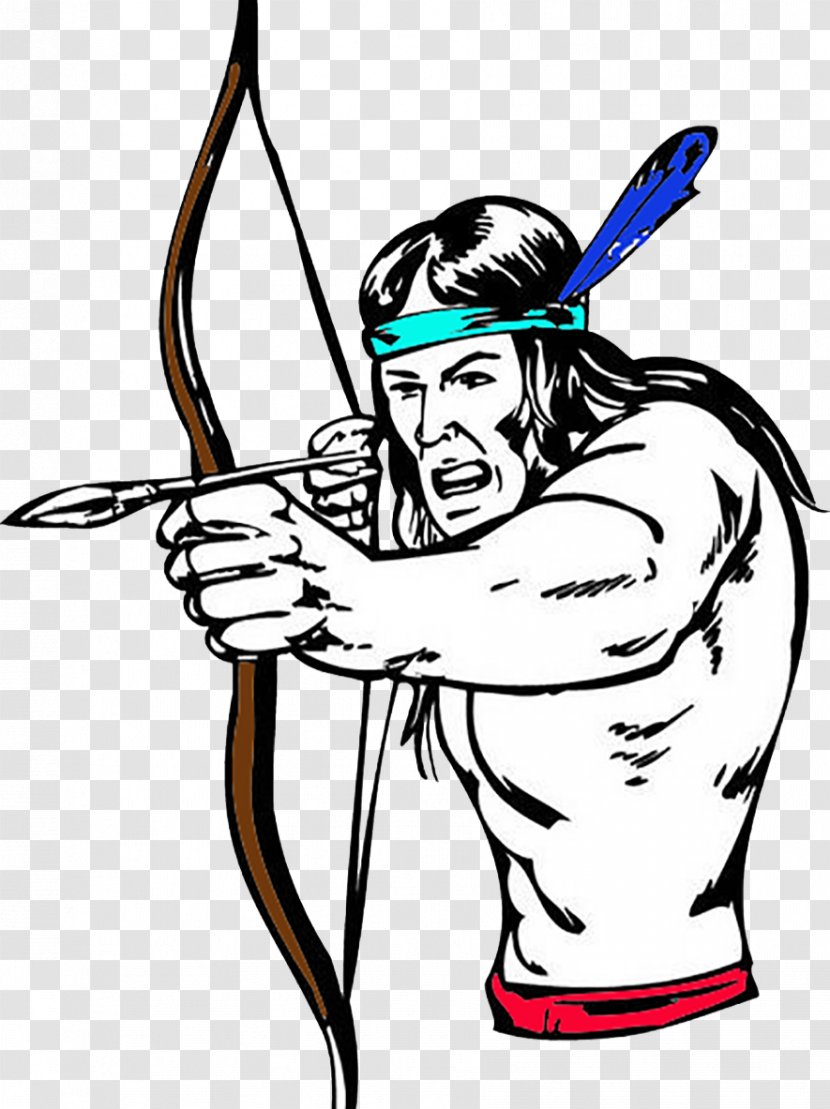 Bow And Arrow Native Americans In The United States Sticker Archery - Arm - Aboriginal Warrior Transparent PNG