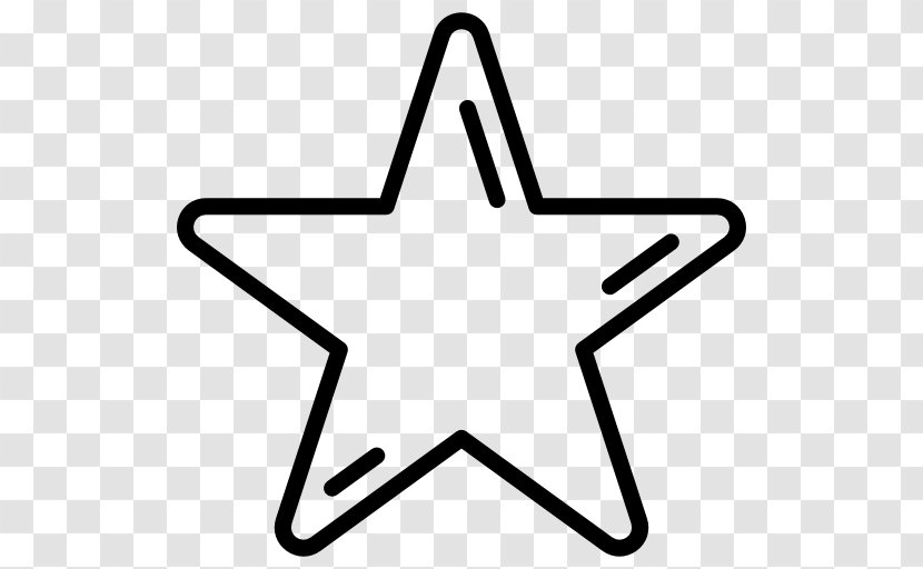 Black And White Star Symbol - Restaurant - Postscript Transparent PNG