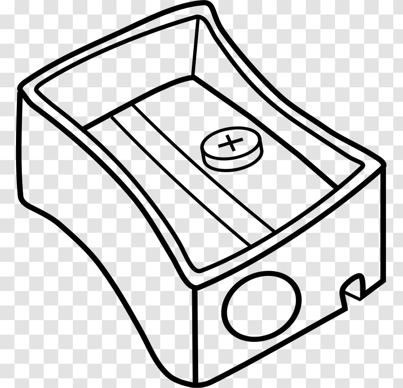 Pencil Sharpener Black And White Clip Art - A Picture Of Transparent PNG