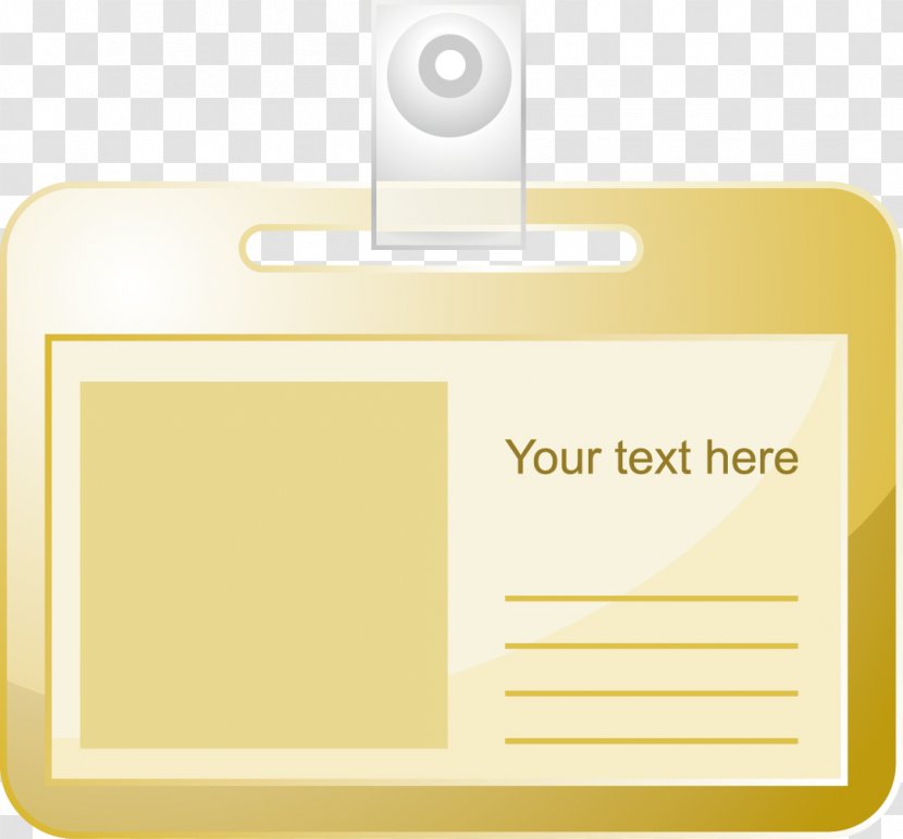 Paper Yellow Brand - Portable Work Card Elements Transparent PNG