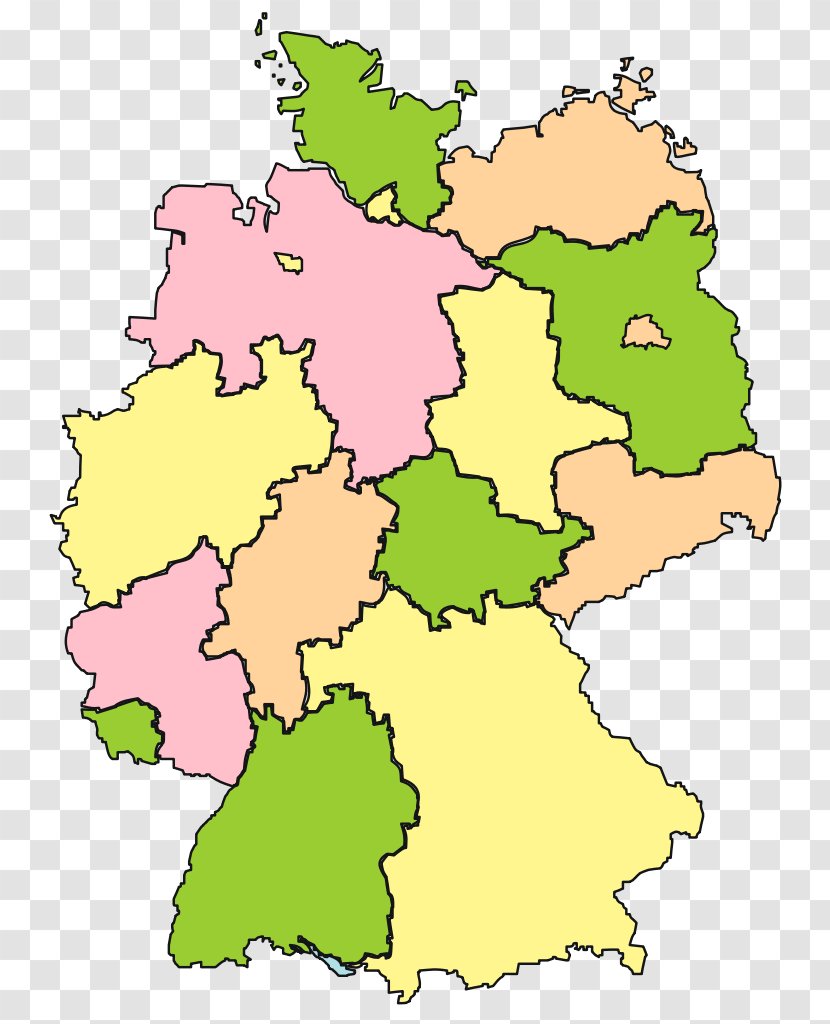 States Of Germany Bavaria Weimar Map Saxony - Creative Numbers Transparent PNG