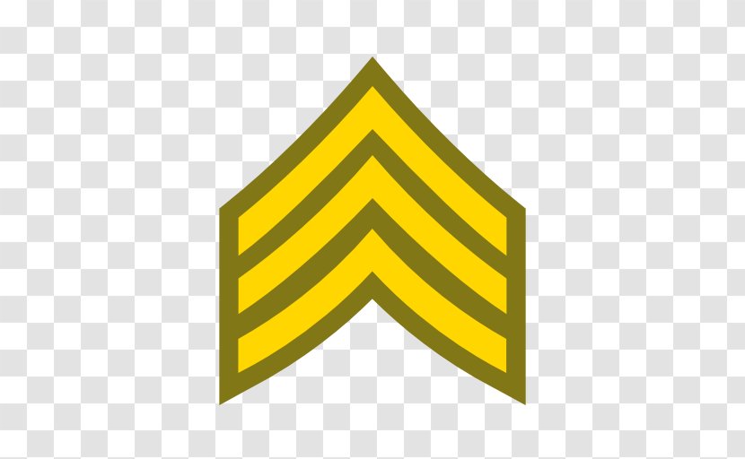 Staff Sergeant Chevron United States Army Enlisted Rank Insignia Military - Triangle Transparent PNG