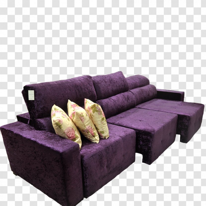 Sofa Bed Couch Table Purple Sala - Foot Rests Transparent PNG