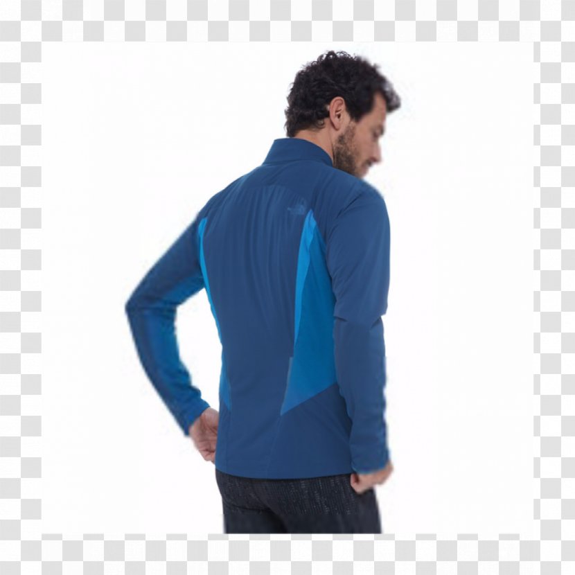 Sleeve T-shirt Jacket Blue The North Face - Running Transparent PNG