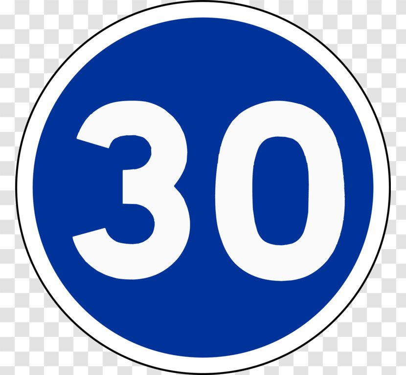 Traffic Sign Road Speed Limit The Highway Code - Driving - 30 Minutes Transparent PNG