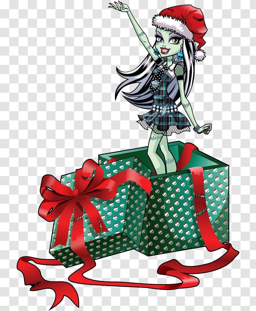 Monster High Christmas Frankie Stein Doll Clip Art - Holiday Ornament Transparent PNG
