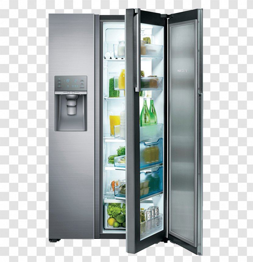 Refrigerator Samsung Food Home Appliance Cooking Ranges - Fridge Transparent PNG