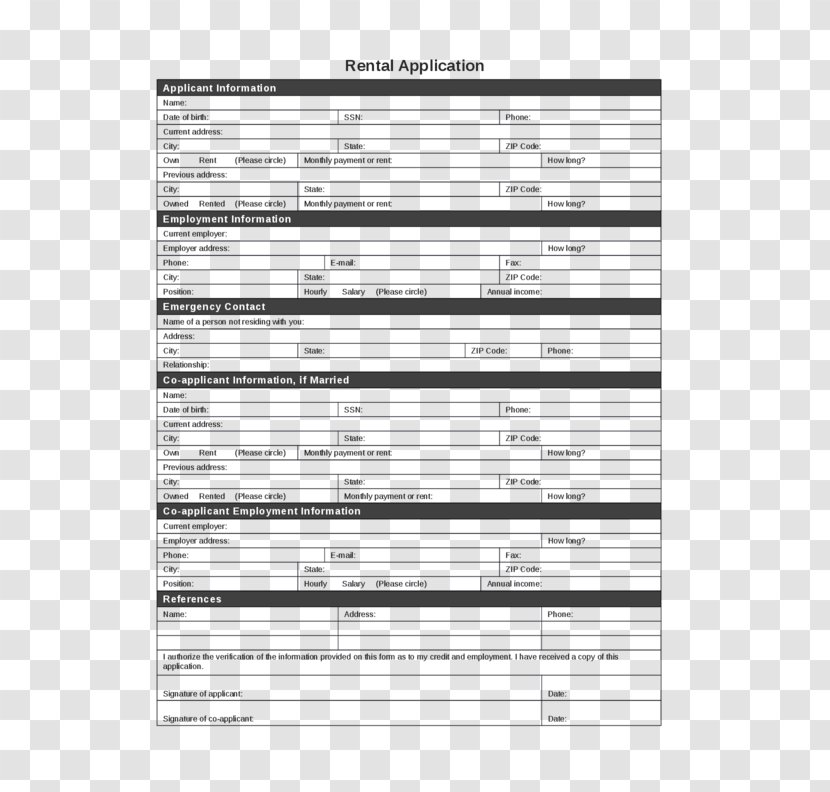 Rental Agreement Template Application For Employment Renting House - Heart Transparent PNG