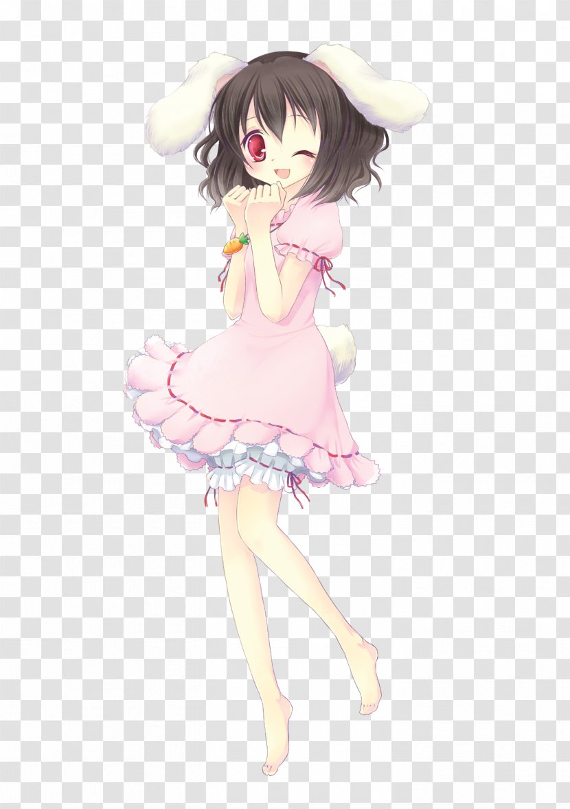 Tewi Inaba Cosplay Human Hair Color Brown - Watercolor - Bunny Ears Transparent PNG
