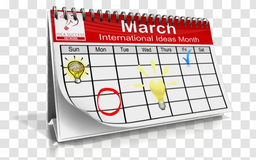 Calendar Month Idea Time Image - Office Supplies - March Journal Writing Prompts Transparent PNG