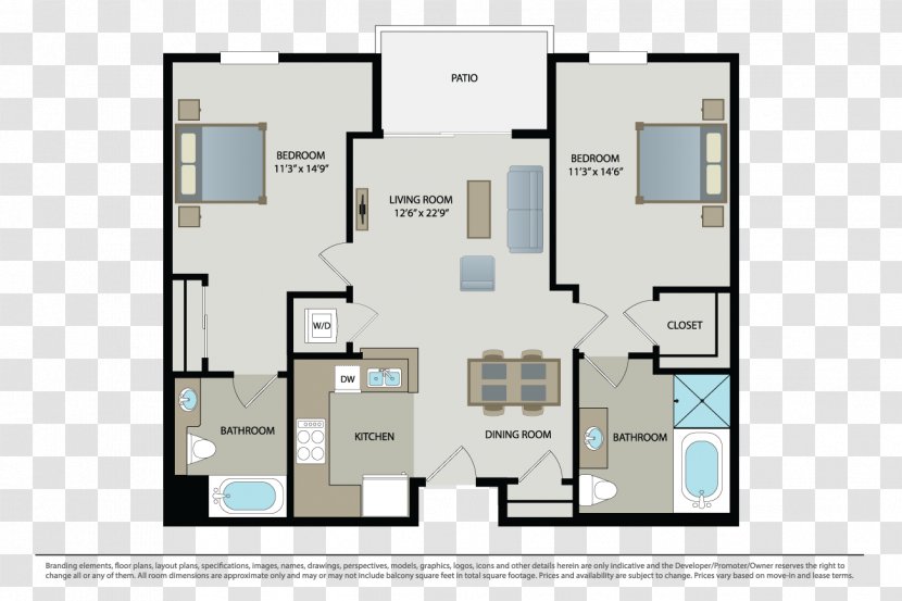 Floor Plan North Hollywood Muse Apartments Architecture - Apartment Transparent PNG