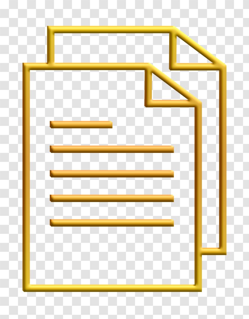 Files Icon Page Text - White - Rectangle Yellow Transparent PNG