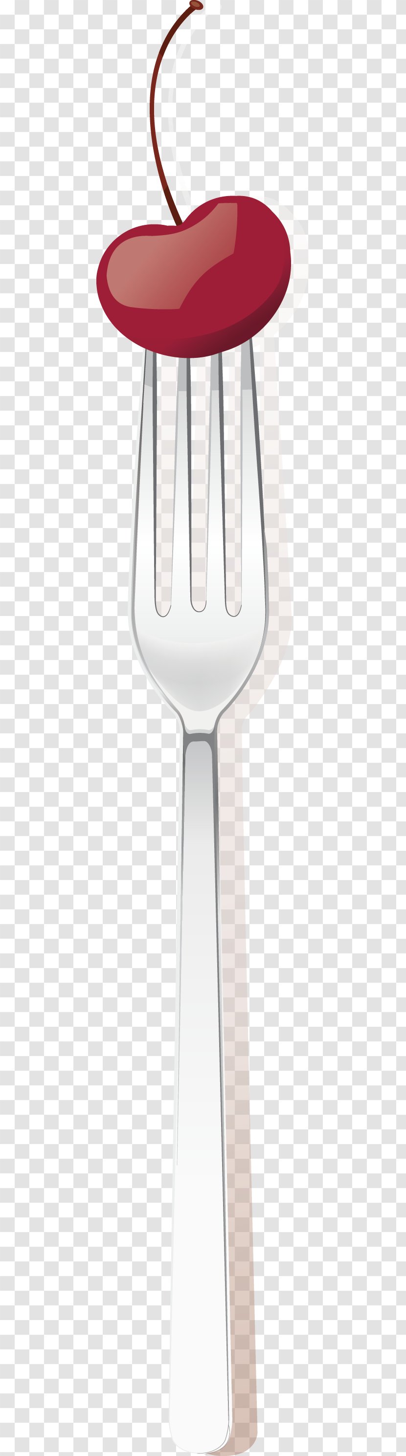 Fork Spoon Illustration - Red - Cherry Fruit Knife And Vector Transparent PNG