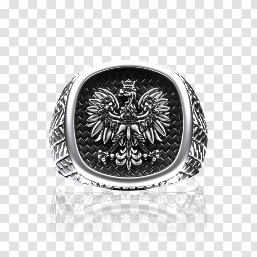 Chevalière Heraldic Badge Coat Of Arms Poland Silver - Jewellery - Cushions Transparent PNG