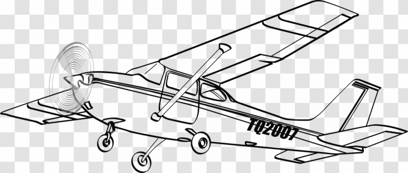 Cessna 172 Airplane 182 Skylane Aircraft - Line Art Transparent PNG