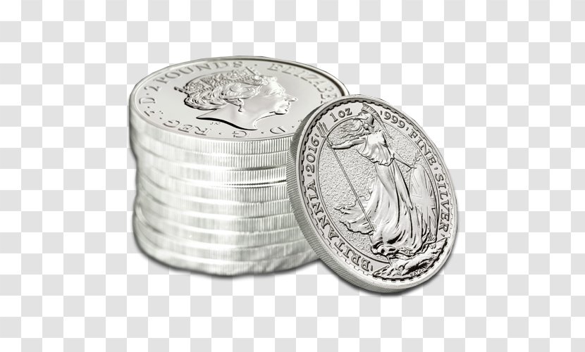 Silver Coin Britannia - Pound Transparent PNG