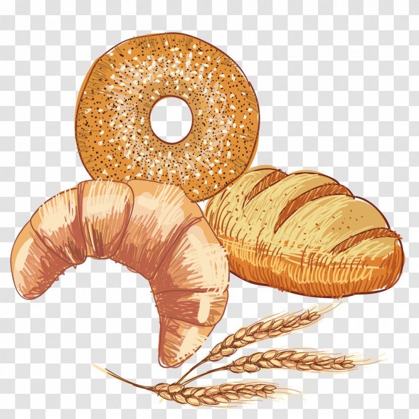 Simit Doughnut Croissant Baguette Bagel - Bread Menu Transparent PNG