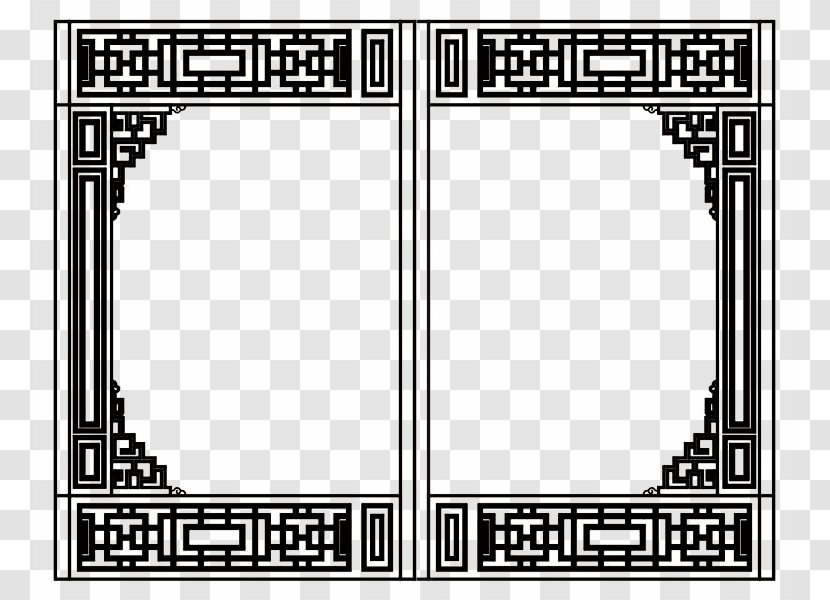 Window Picture Frame Download - Black And White - Ancient Carved Windows Transparent PNG