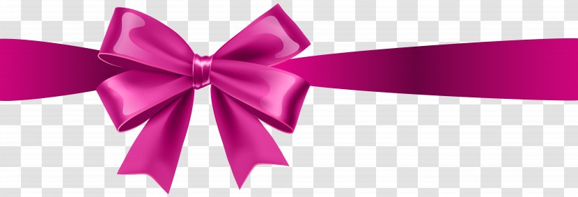 Bow And Arrow Pink Ribbon Clip Art - Pixabay - Purple Satin Cliparts Transparent PNG