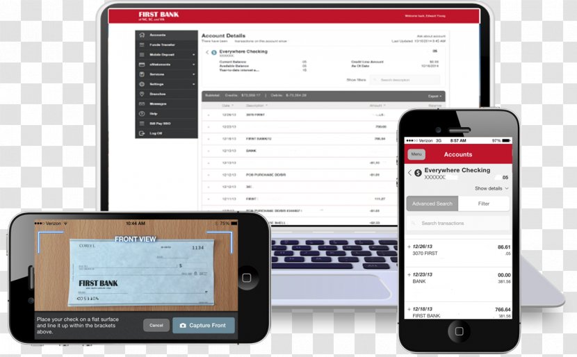 Online Banking Smartphone ABA Bank Retail - Electronics Transparent PNG