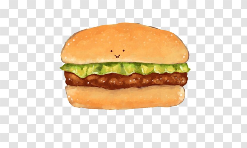 Hamburger Cattle McDonalds Big Mac Beef Lettuce - Dish - Burger Hand Painting Material Picture Transparent PNG