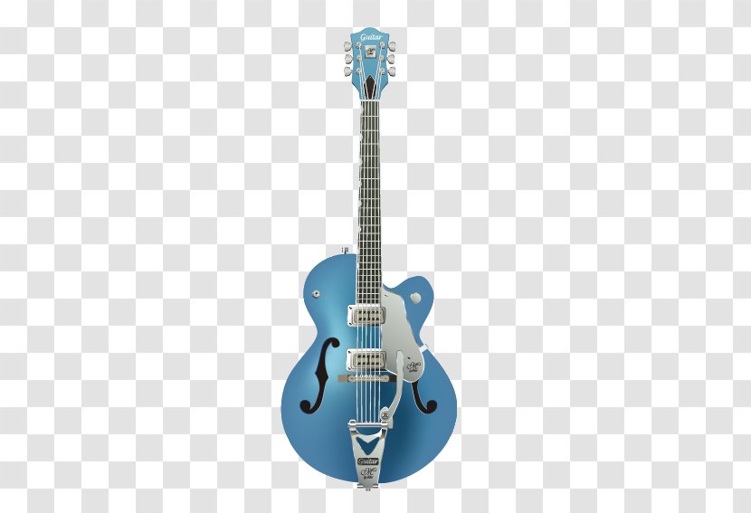 Gretsch Electric Guitar TV Jones Archtop - Musical Instrument - Blue Transparent PNG