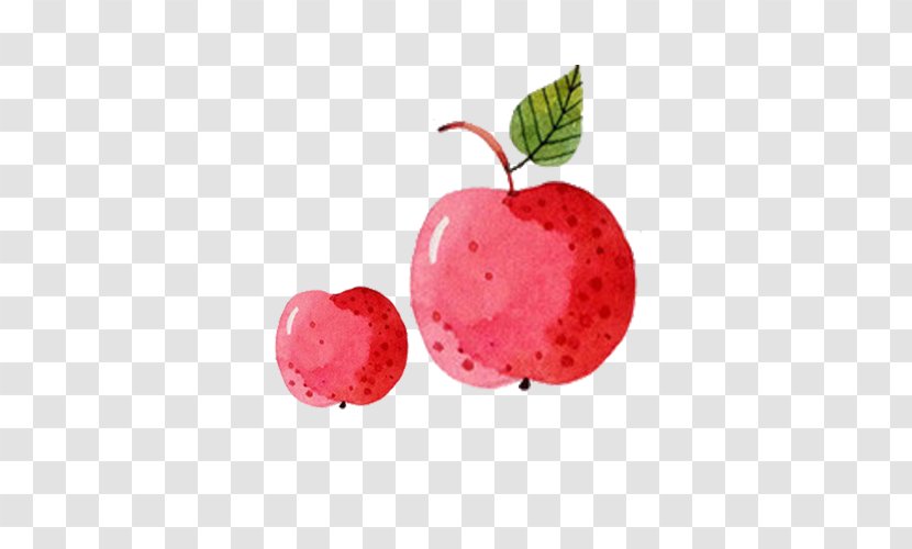 Apple Red Download - Blue - Fresh And Simple Hand-painted Apples Transparent PNG