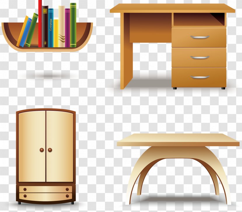 Table Bookcase Icon - Desk - Tables Bookcases Transparent PNG