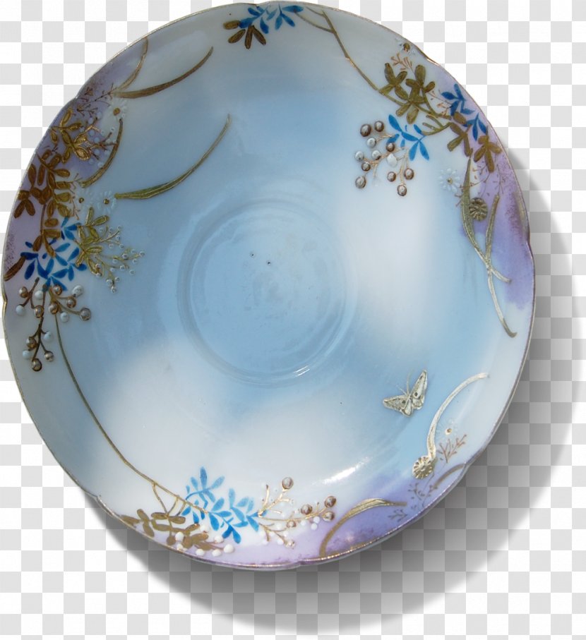 Clip Art Plate Image Design - Dinnerware Set - Blue Onion Meissen Pattern Transparent PNG