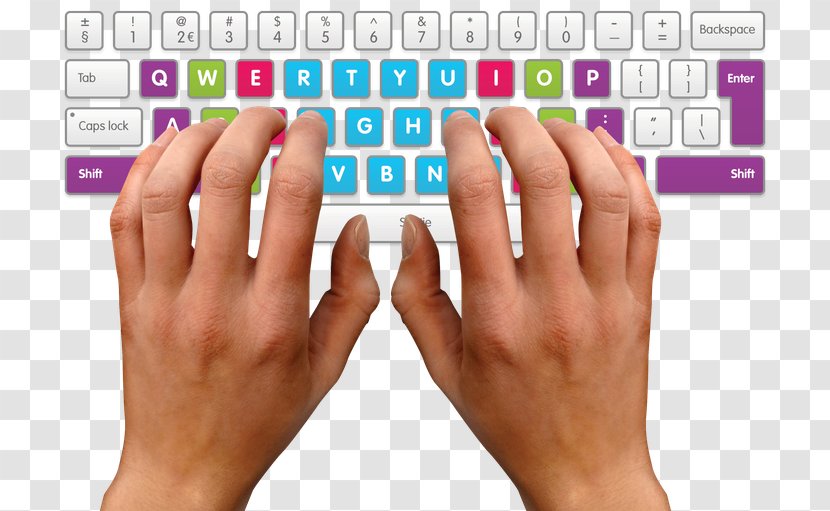 Computer Keyboard Touch Typing Dijak Child - Hand Model - Door Type Transparent PNG
