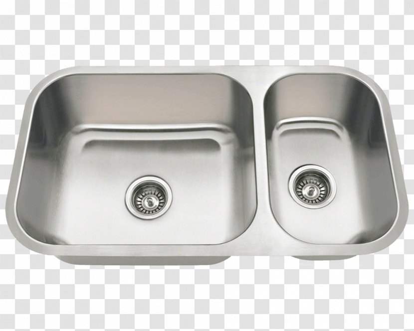 Sink Stainless Steel Bowl Kitchen Brushed Metal Transparent PNG