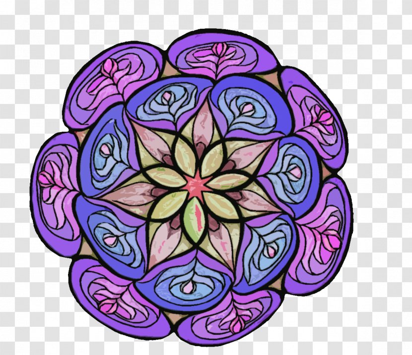 Floral Design Kaleidoscope Visual Arts Symmetry Pattern - Violet - Mandala Tattoos Transparent PNG
