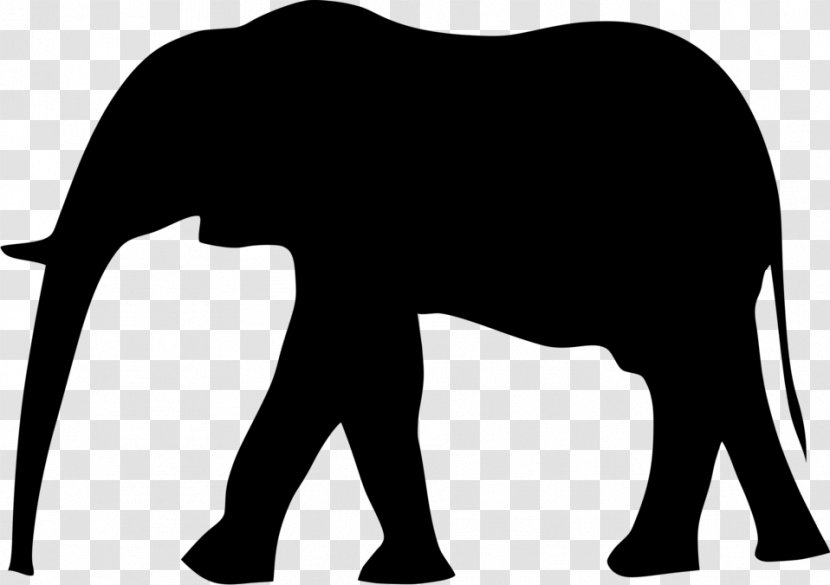 Clip Art Asian Elephant Illustration Image - Line - Blackandwhite Transparent PNG