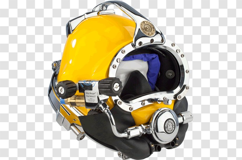 Diving Helmet Kirby Morgan Dive Systems Professional Equipment Underwater - Motorcycle Helmets - Yellow Transparent PNG