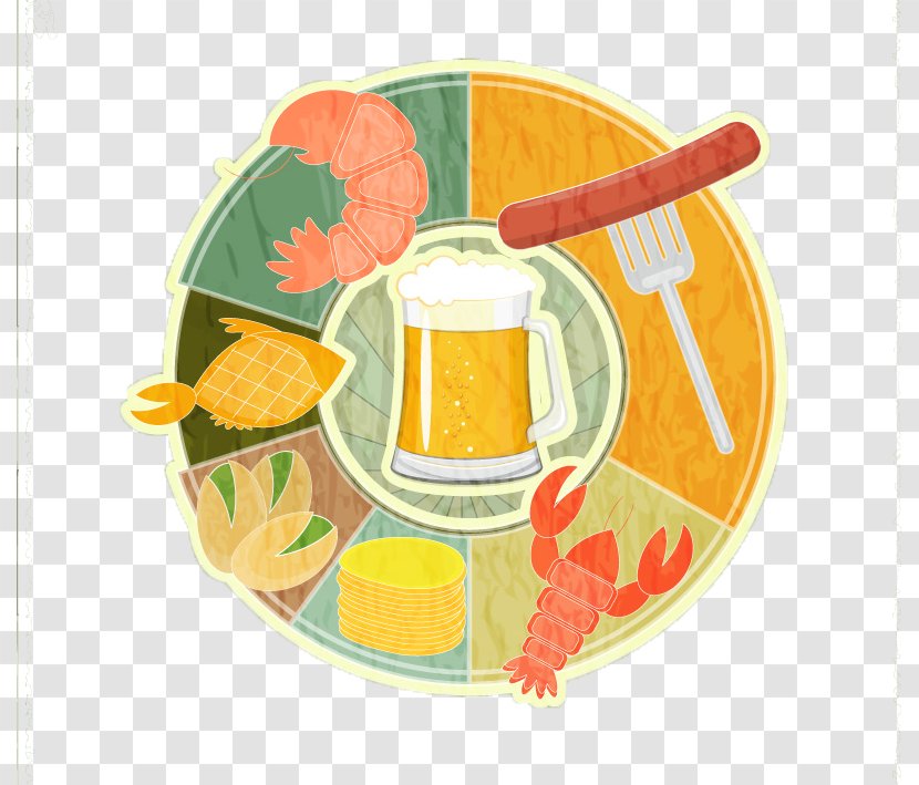 Beer - Pub - Retro Barbecue Platter Transparent PNG