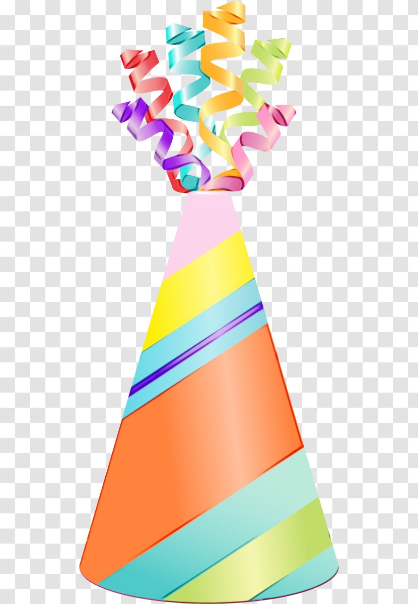 Birthday Cake Silhouette - Cone - Orange Transparent PNG