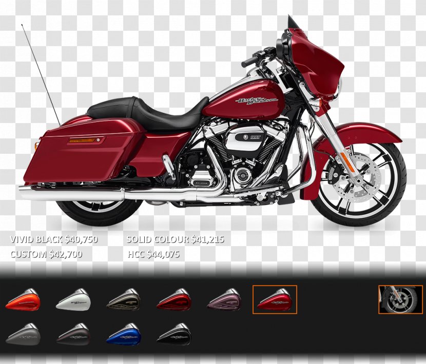 Cruiser Harley-Davidson Street Glide Motorcycle - Motor Vehicle Transparent PNG
