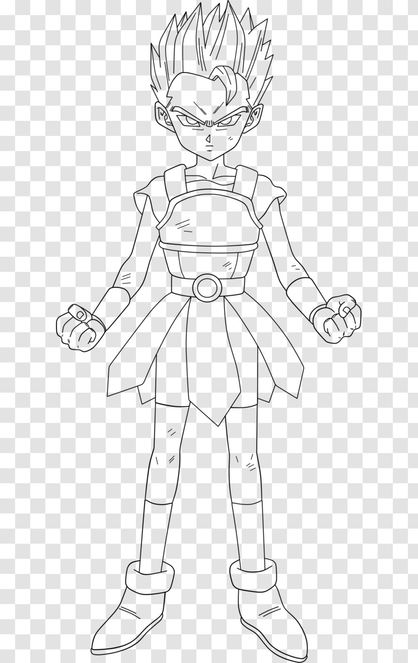 Goku Vegeta Line Art Gohan Trunks - Arm Transparent PNG