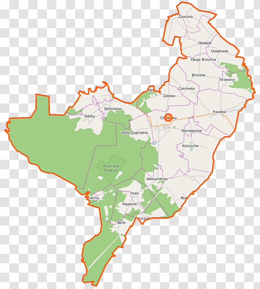 Zawonia, Masovian Voivodeship Rezerwat Przyrody Podlesie Map Wikiwand Wikipedia - Site - Location Transparent PNG