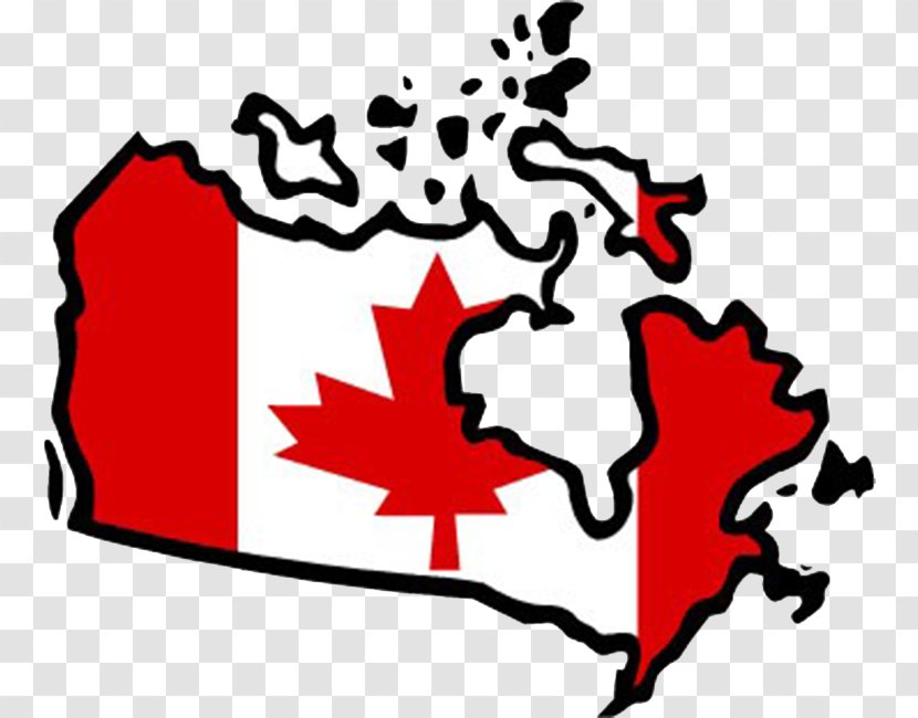 Flag Of Canada Clip Art - Silhouette - Map Maple Leaf Transparent PNG