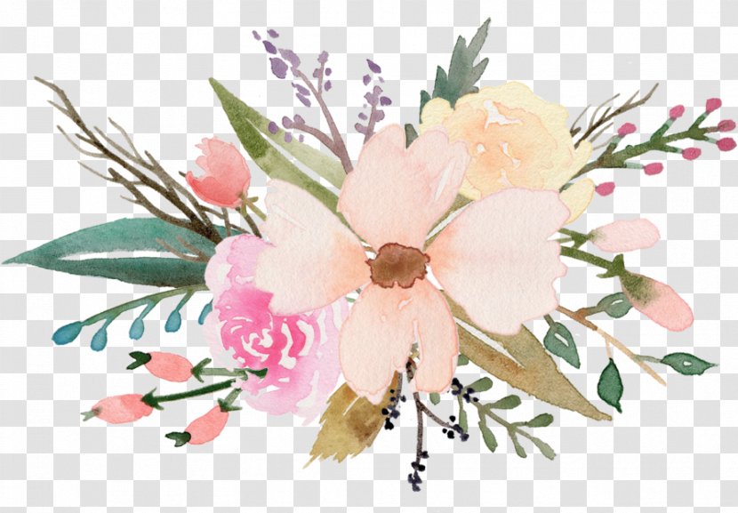 Bouquet Of Flowers Drawing - Flower - Branch Arranging Transparent PNG