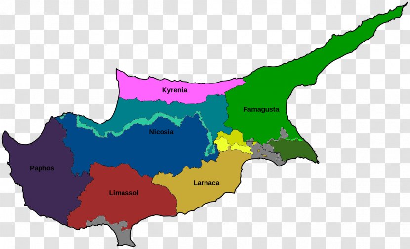 Cyprus Vector Map - Royaltyfree Transparent PNG