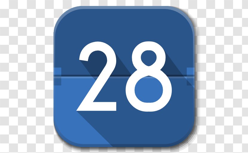 Blue Text Symbol Number - Google Glass - Apps Calendar Transparent PNG