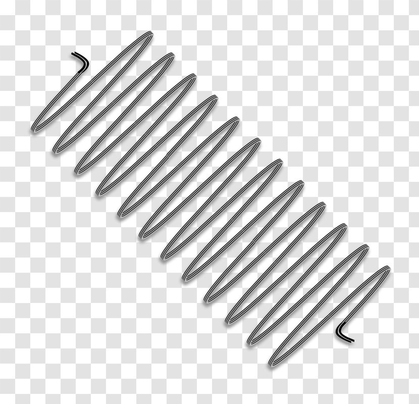 Clip Art Wire Spring - Electromagnetic Coil - Coiled Transparent PNG