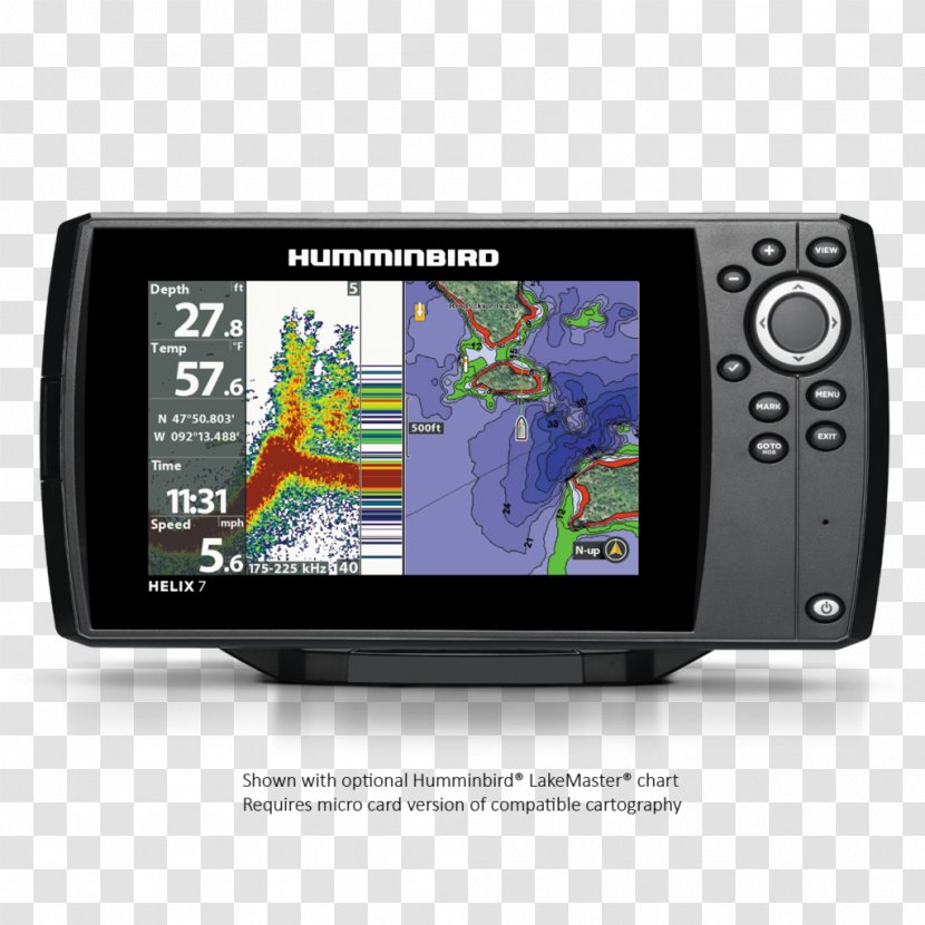 Fish Finders GPS Navigation Systems Chirp Global Positioning System Combo - Display Device - Secure Digital Transparent PNG
