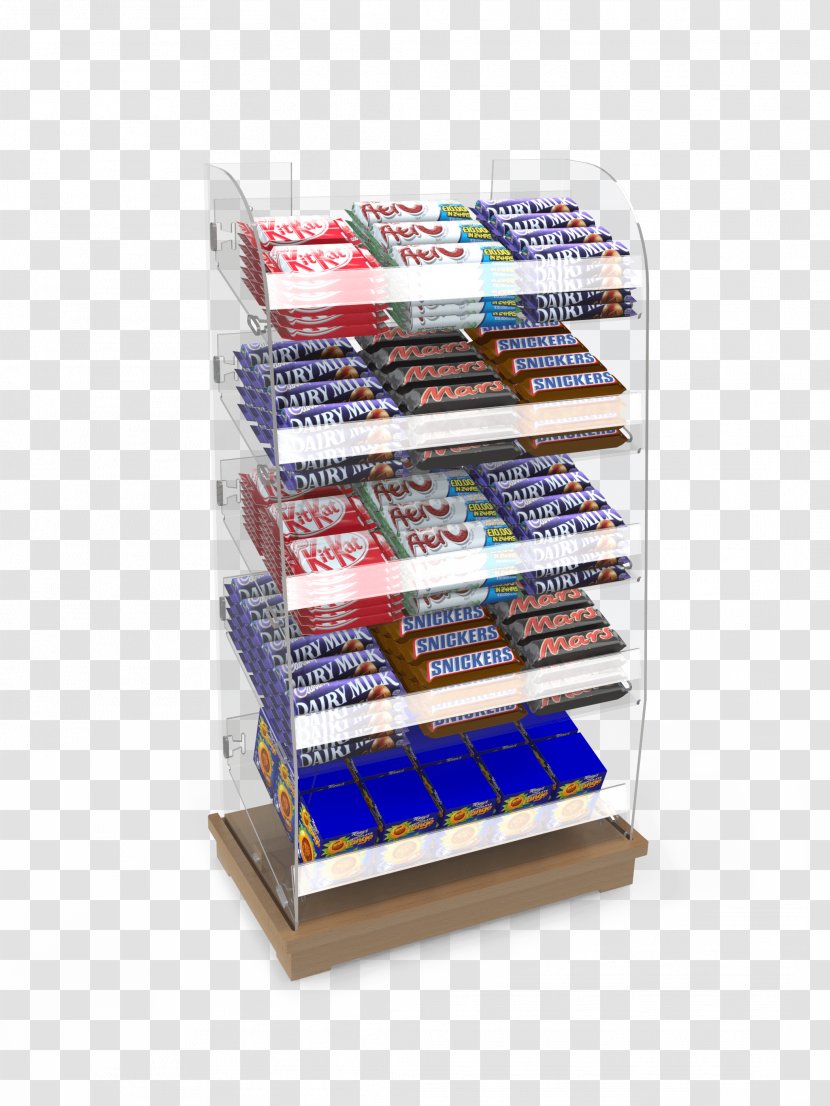 Shelf Confectionery Display Stand Bookcase Snickers - Case - Sweet Shops Rack Transparent PNG